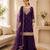 Purple foux georgette sequence work plazo suit set