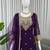 Purple foux georgette sequence work plazo suit set