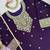 Purple foux georgette sequence work plazo suit set