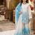 Designer party wear heavy natural crepe kids top plazzo & dupatta set