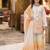 Designer party wear heavy natural crepe kids top plazzo & dupatta set