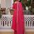 Pink Embroidered kurta set with dupatta