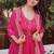 Pink Embroidered kurta set with dupatta