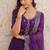 Purple Embroidered kurta set with dupatta 