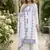 White Embroidered kurta set with dupatta