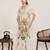 Cream print linen saree festive & ethnic wear women with blouse piece