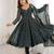 Dark green silk blend plain kurta sets