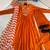 Orange chanderi silk embroidered kurta sets