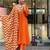 Orange chanderi silk embroidered kurta sets