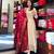 Beige silk blend embroidered kurta sets