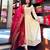 Beige silk blend embroidered kurta sets