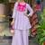 Lavender tissue embroidered kurta sets