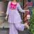 Lavender tissue embroidered kurta sets