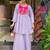 Lavender tissue embroidered kurta sets