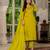 Lime green silk blend embroidered kurta sets