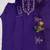 Purple silk blend embroidered kurta sets