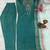 Green silk blend embroidered kurta sets