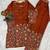 Brown cotton blend embroidered kurta sets