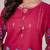 Hot pink cotton blend embroidered kurta sets