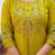 Lime green silk blend embroidered kurta sets