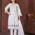 White viscose embroidered kurta sets