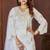 White viscose embroidered kurta sets