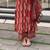 Brown cotton blend printed kurta sets