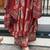 Brown cotton blend printed kurta sets