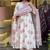 White cotton blend printed kurta sets
