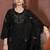 Black viscose embroidered kurta sets