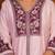 Lavender silk blend embroidered kurta sets