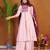 Lavender silk blend embroidered kurta sets