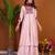 Lavender silk blend embroidered kurta sets