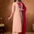 Peach silk blend embroidered kurta sets