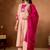 Peach silk blend embroidered kurta sets