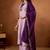 Lavender silk blend embroidered kurta sets