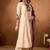 Beige silk blend embroidered kurta sets