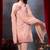 Peach georgette embroidered kurta sets
