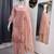 Peach georgette embroidered kurta sets