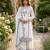 White georgette embroidered kurta sets