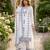 White georgette embroidered kurta sets
