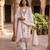 White georgette embroidered kurta sets