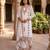 White georgette embroidered kurta sets