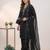 Black chanderi embroidered kurta sets