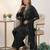 Black chanderi embroidered kurta sets