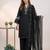 Black chanderi embroidered kurta sets