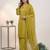 Mustard chanderi embroidered kurta sets