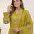 Mustard chanderi embroidered kurta sets