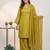 Mustard chanderi embroidered kurta sets
