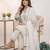 White chanderi embroidered kurta sets